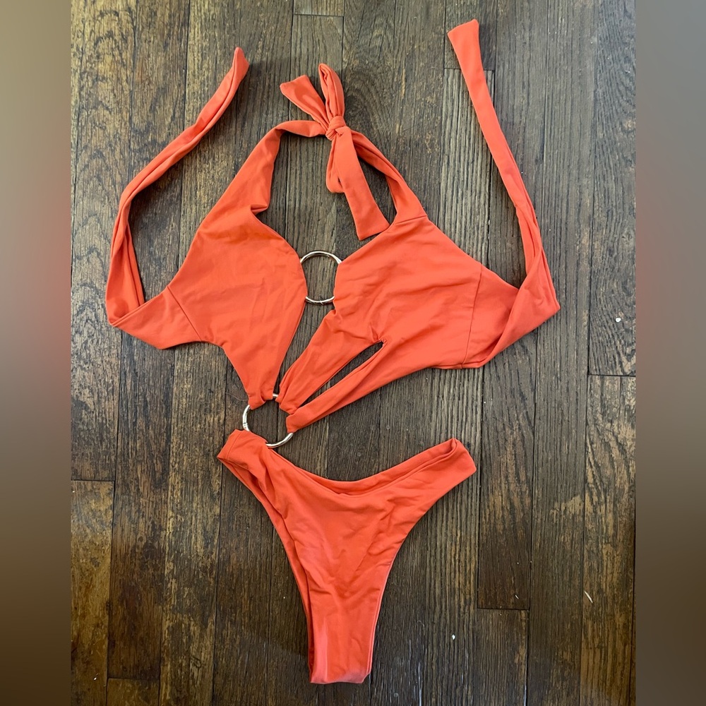 Louisa Ballou Sex Wax suit in orange never worn. Small.
